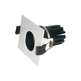 DM202743  Blate 15 Powered by Philips 15W 1350lm 3000K 24° Engine, 350mA, White,Recessed Square plate with Oval Pinhole Spotlight,IP20.